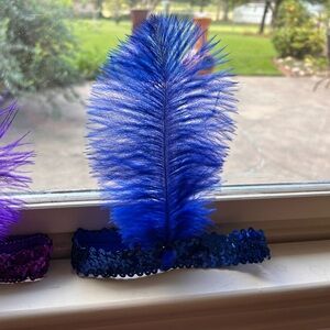 Blue 1920’s flapper headdress